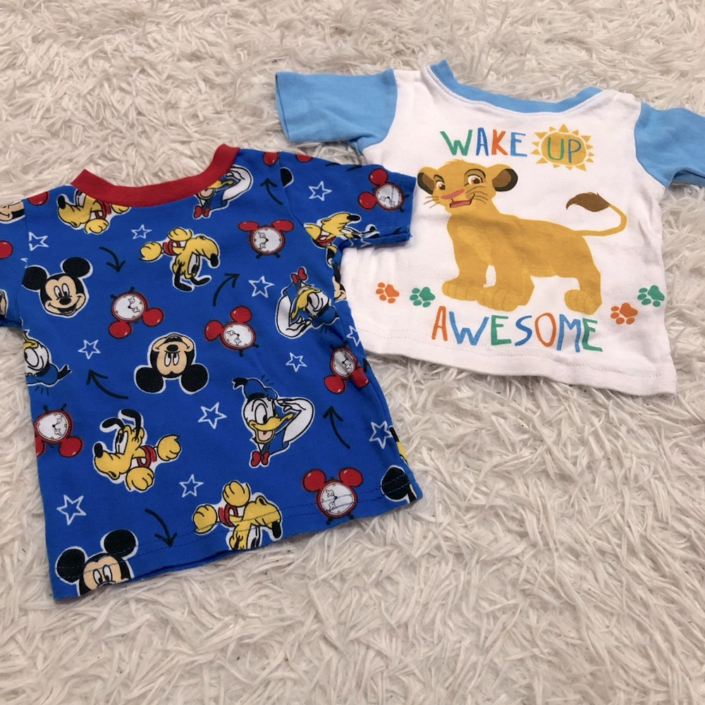 Disney Mickey & Pluto 2T Sleep Top and Lion King Simba size 24 months bundle